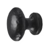 Old Hill Ironworks No.4524 Hammered Oval Cabinet Knob 38mm Black Antique