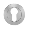 Karcher Design Euro Escutcheon on Round Rose Satin Stainless Steel