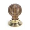 From the Anvil Beehive Mortice/Rim Knob Set Aged Brass/Rosewood
