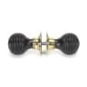 From the Anvil Beehive Mortice/Rim Knob Set Aged Brass/Ebony