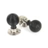 From the Anvil Beehive Mortice/Rim Knob Set Polished Nickel/Ebony