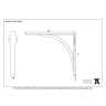 From the Anvil Curved Shelf Bracket 254 x 178mm Black