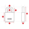 ABUS 64TI/40 HB40 Titalium Padlock