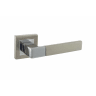 Status Montana Designer Lever on S4 Square Rose Satin Nickel/Polished Chrome