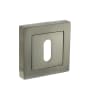 Status Key Escutcheon on S4 Square Rose Satin Nickel