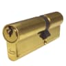 ASEC 5-Pin Euro Double Cylinder 90mm 40/50 (35/10/45) Keyed To Differ Polished Brass