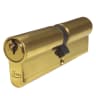 ASEC 5-Pin Euro Double Cylinder 100mm 50/50 (45/10/45) Keyed To Differ Polished Brass