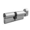 ASEC 5-Pin Euro Key & Turn Cylinder 90mm 40/T50 (35/10/T45) Keyed To Differ Nickel Plated