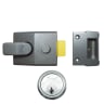ASEC AS15 & AS19 Deadlocking Nightlatch 60mm Dull Metal Grey - Satin Chrome Boxed