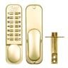 ASEC AS2300 Series Digital Lock With Optional Holdback Polished Brass Boxed