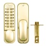 ASEC AS2300 Series Digital Lock With Optional Holdback Polished Brass Boxed