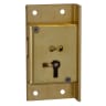 ASEC 61 4 Lever Cut Cupboard Lock 75mm Satin Brass Keyed To Differ Right Hand (Visi)