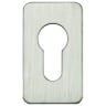 ASEC Self Adhesive 35mm x 60mm Small Euro Escutcheon Stainless Steel