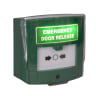ASEC Emergency Resettable Door Release Double Pole - Green With Cover Buzzer And Illuminated LED
