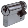 Asec Euro Half Cylinder With Adjustable Cam 6 Pin - 45mm (35/10) Nickel Plated