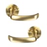 Assa Abloy 640 Lever on Round Rose Polished Brass