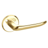 Assa Abloy 696 Lever on Round Rose Polished Brass