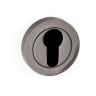 Status Euro Escutcheon on Round Rose Black Nickel