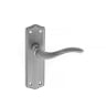 Old English Warwick Latch Lever on Backplate Matt Gun Metal
