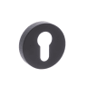 Forme Euro Escutcheon on Minimal Round Rose Matt Black