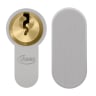 ASEC Vital 6 Pin Key & Turn Euro Dual Finish Snap Resistant Cylinder - 90mm 35/55T (30/10/50T)