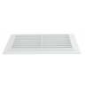 MAP Louvred Vent with Fixed Flyscreen - White Plastic - 9x6