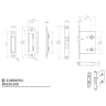 Eurospec Easi-T Residential Radius Bathroom Lock 78mm Satin Nickel