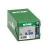 SPAX YELLOX Coated Universal Woodscrews PZ2 Bit Recess 5.0 x 90mm Box of 100