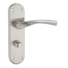 Fortessa Verto Lever Lever on Backplate Bathroom Set Satin Nickel