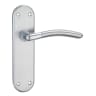 Fortessa Amalfi Lever Latch on Backplate Satin/Polished Chrome