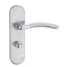 Fortessa Amalfi Lever on Backplate Bathroom Set Satin/Polished Chrome