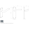 Serozzetta Cuatro Lever Latch on Backplate Polished Chrome