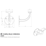 Carlisle Brass Handrail Bracket Light Duty Satin Chrome