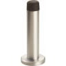 Carlisle Brass Cylinder Doorstop with Rose 83mm Projection Satin Chrome