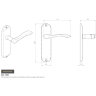 Carlisle Brass Ashtead Lever on Short Backplate Satin Chrome