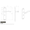Carlisle Brass Andros Door Lever Lock on Bathroom Backplate Polished Chrome