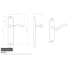 Carlisle Brass Andros Lever Latch on Backplate Polished Chrome