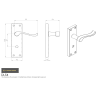 Carlisle Brass Victorian Scroll Lever on Lock Backplate Polished Brass