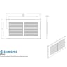 Carlisle Brass Louvre Cover Intumescent Grille 150 x 300mm Silver