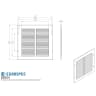 Carlisle Brass Intumescent Air Transfer Grille 300mm x 150mm Silver (Single Grill)
