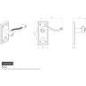 Carlisle Brass Georgian Lever on Privacy Backplate Polished Brass