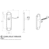 Carlisle Brass Georgian Shaped Lever Lock Handle Polished Brass