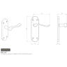 Carlisle Brass Oakley Lever on Latch Backplate Polished Chrome