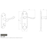 Carlisle Brass Oakley Lever Lock Backplate Furniture PVD Stainless Brass