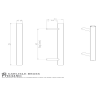 Carlisle Brass Fingertip Steel T-Bar Handle 220 x 12mm Satin Nickel