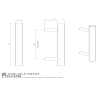 Carlisle Brass Fingertip Steel T-Bar Handle 188 x 12mm Satin Nickel