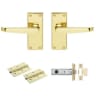 Carlisle Contract Victorian Straight Latch Pack Electro Brassed