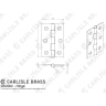 Carlisle Contract Victorian Straight Latch Pack Electro Brassed