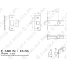 Carlisle Contract Victorian Straight Latch Pack Electro Brassed