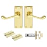Carlisle Contract Victorian Scroll Latch Pack Electro Brassed